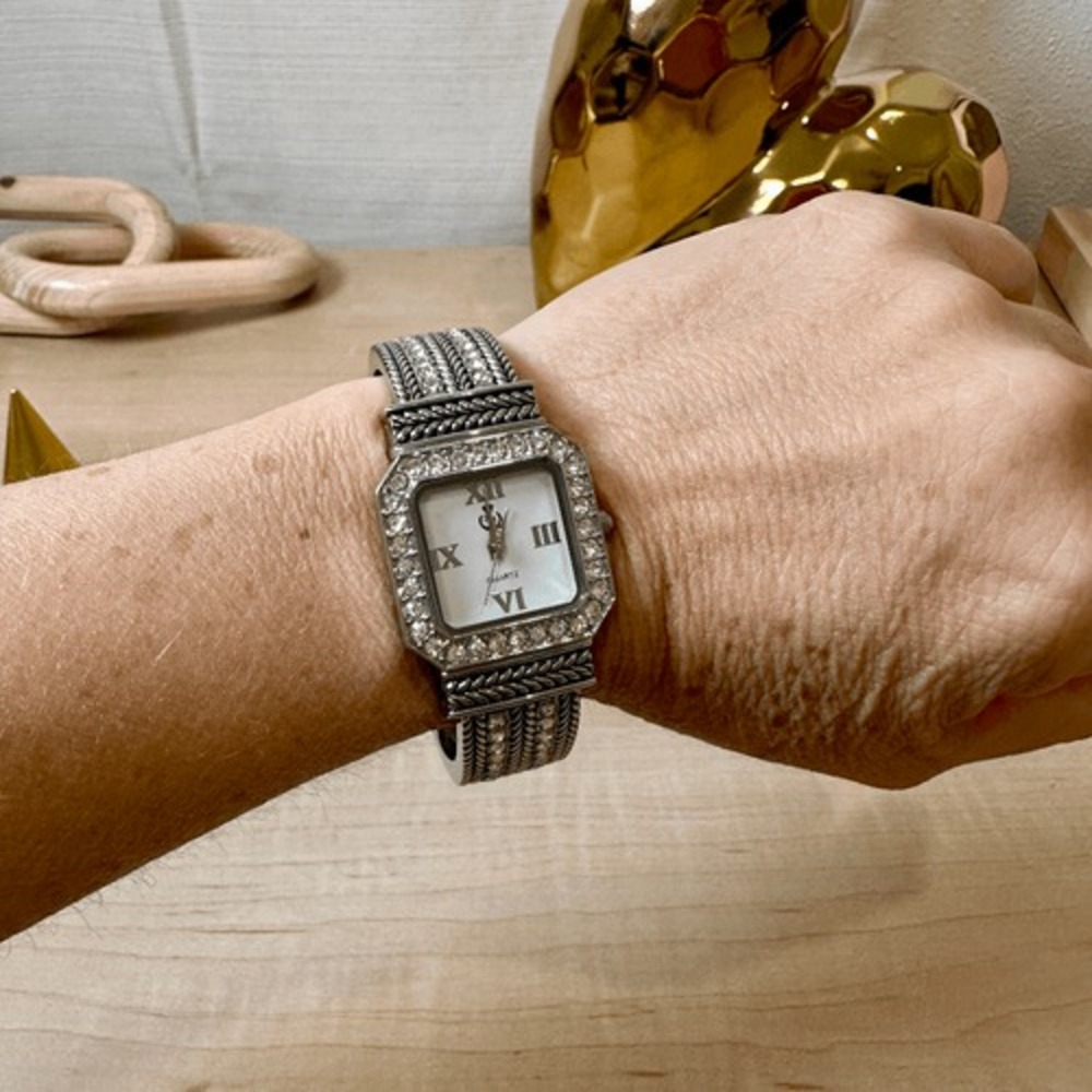 Premier Designs Silver Cuff Watch